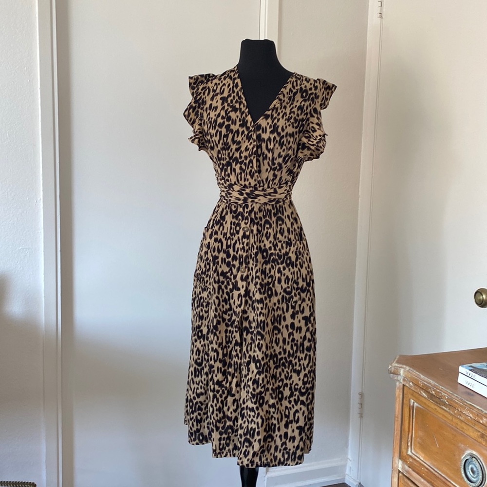 Animal Print Midi Dress